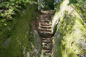 In Stein geschlagene Treppe an den Falkenfelsen