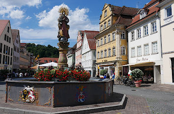 Marktplatz und Marienbrunnen in Schwäbisch Gmünd