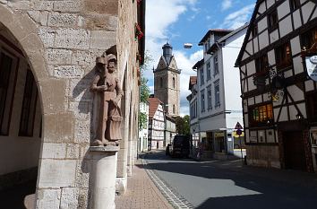Figur am Rathaus Korbach